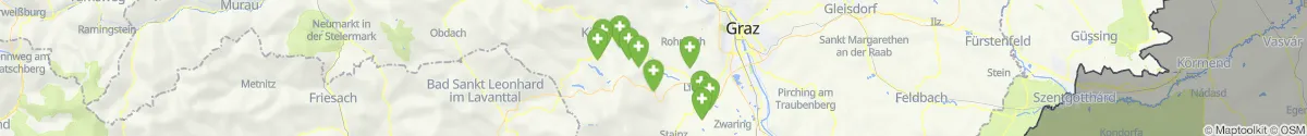 Kartenansicht für Apotheken-Notdienste in der Nähe von Voitsberg (Steiermark)